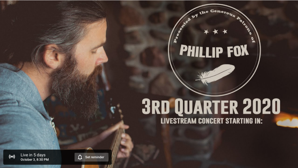 Phillip Fox Quarterly Concert - Public Welcome! https://youtu.be/QGnYkN1OgLw